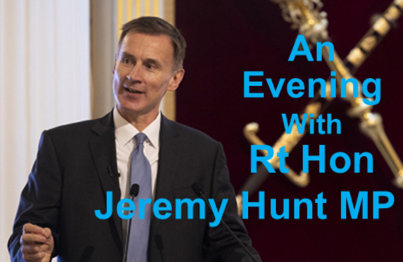An Evening with Rt Hon Jeremy Hunt MP